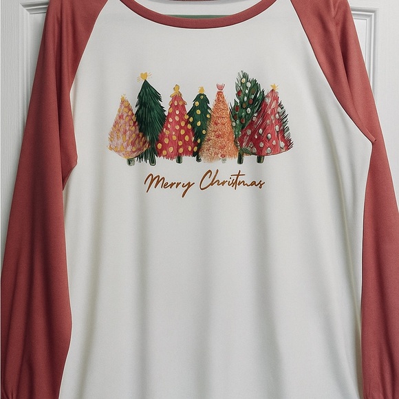 Christmas Tree Graphic Long Sleeve Tee - Picture 2 of 4